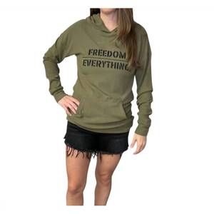 NEW MICHELLE MAE freedom over everything hoodie in olive
